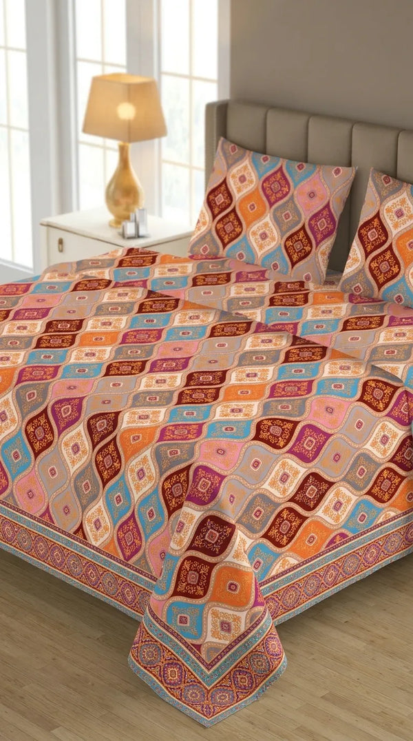Stylo Double Bed Sheet Multy HT113610