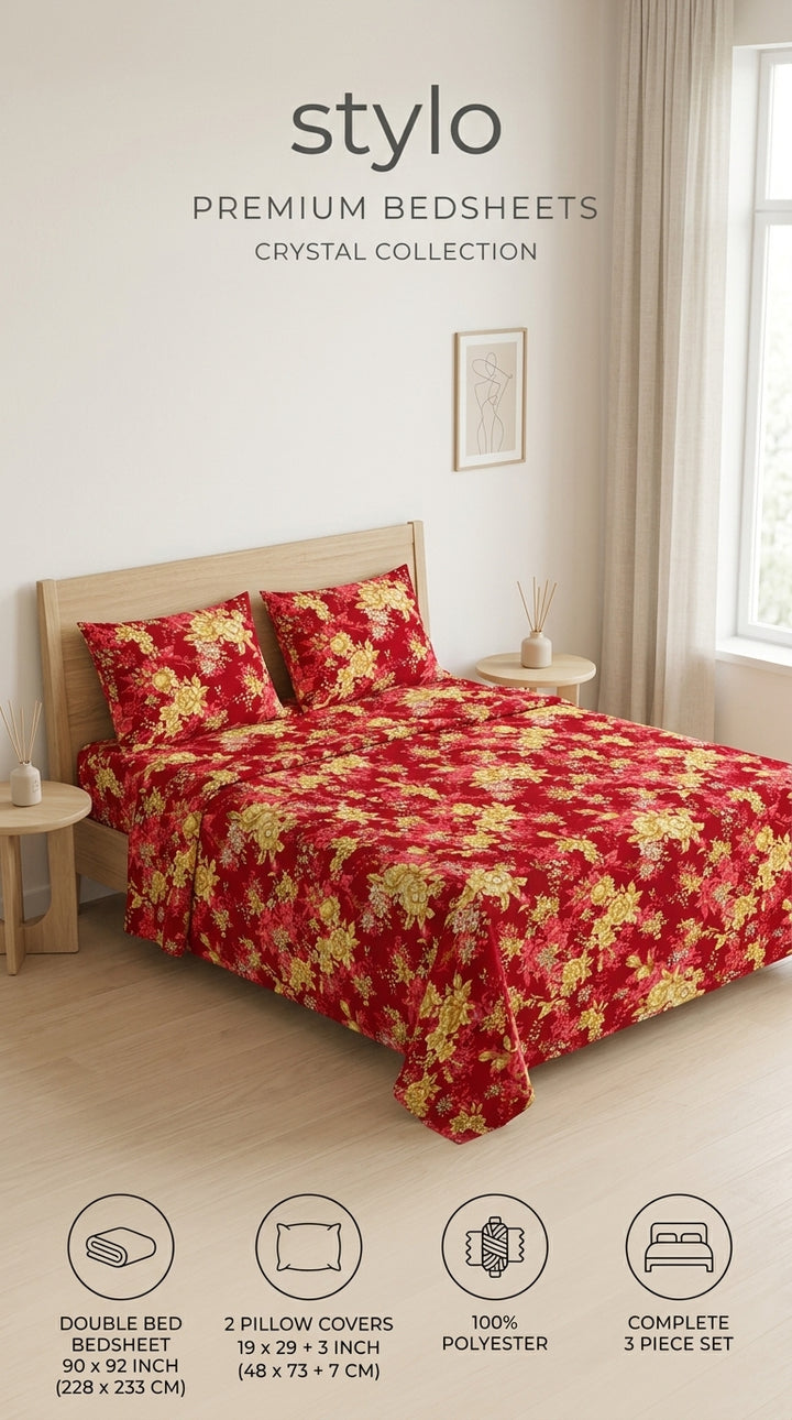 Crystal Cotton Double Bed Sheet HT110807