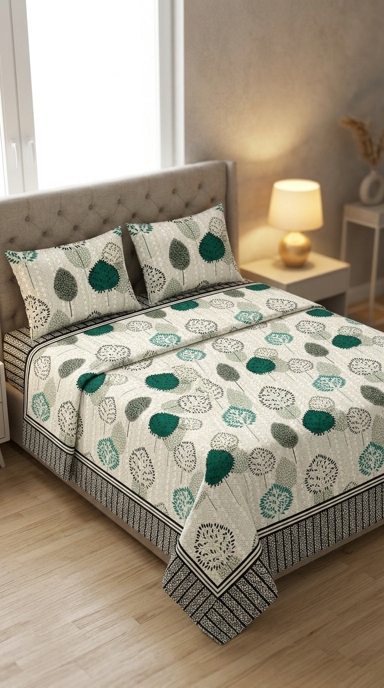 Crystal Cotton Double Bed Sheet HT110807