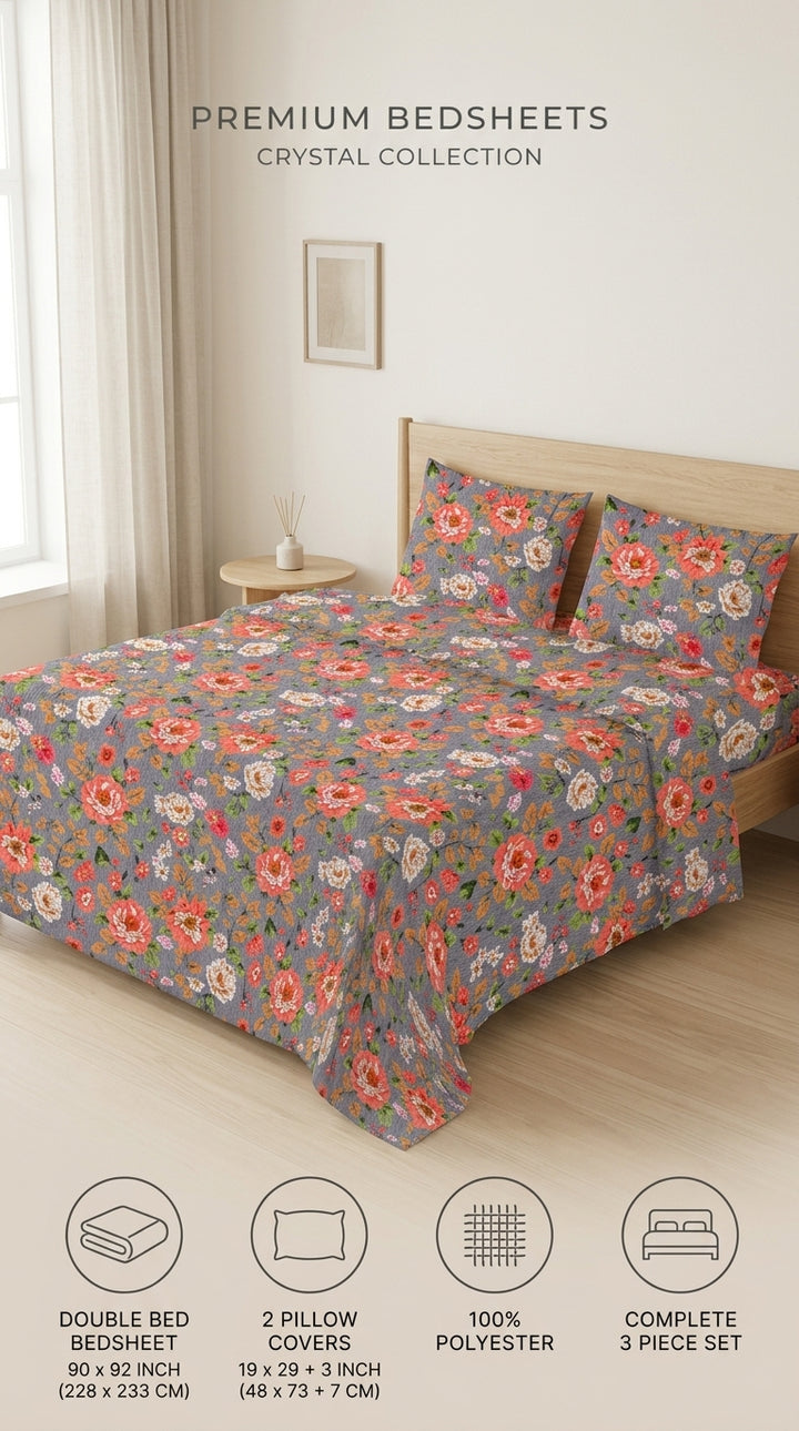 Crystal Cotton Double Bed Sheet HT110807