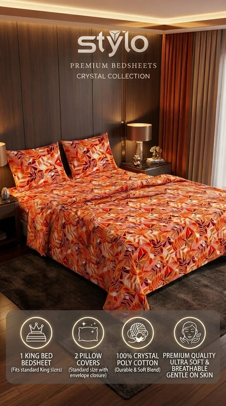 Stylo King Bed Sheet Mustard HT114906