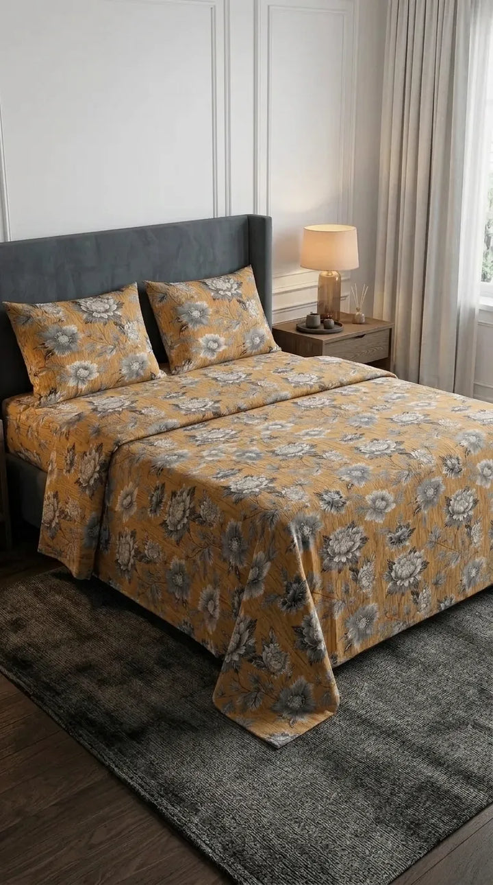 Stylo King Bed Sheet Brown HT115002