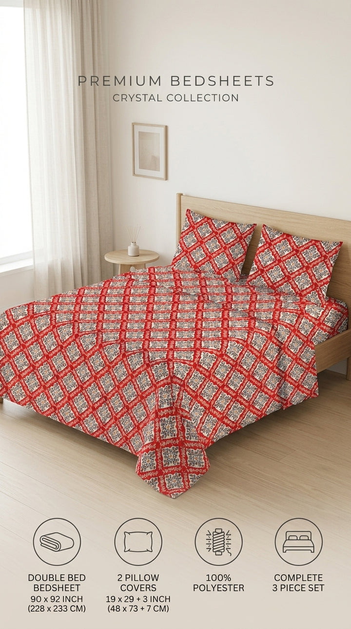 Crystal Cotton Double Bed Sheet HT110807