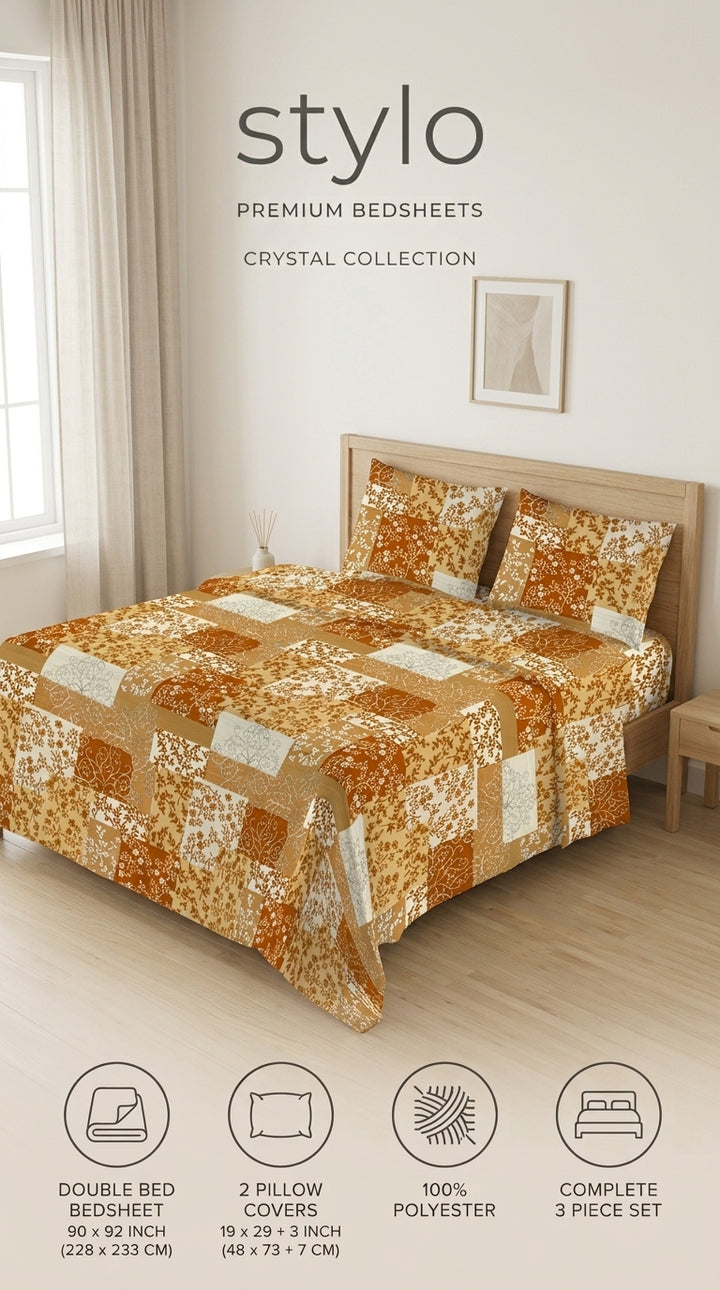 Crystal Cotton Double Bed Sheet HT110807