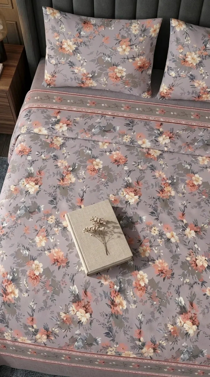 Stylo King Bed Sheet Grey HT115507