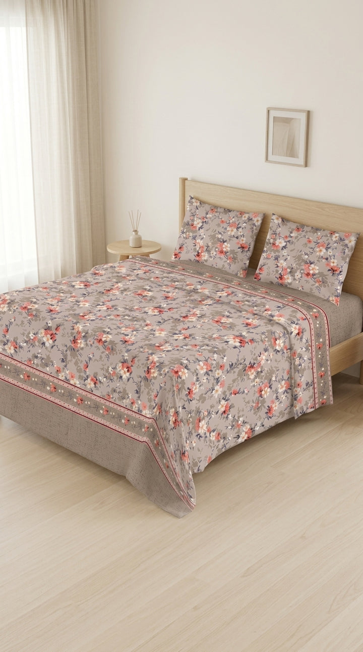 Crystal Cotton Double Bed Sheet HT110807