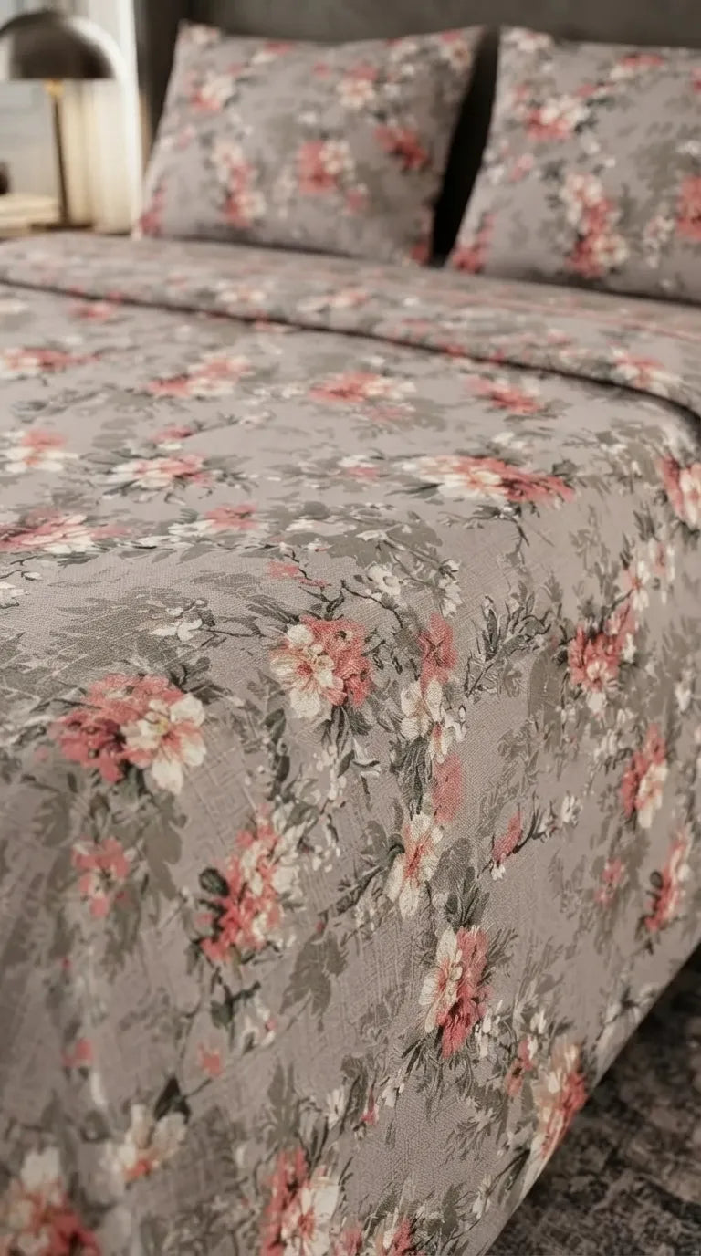 Stylo King Bed Sheet Grey HT115607