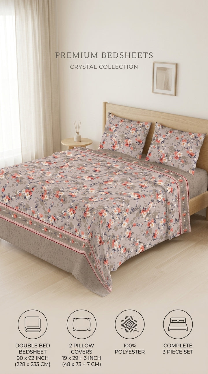 Crystal Cotton Double Bed Sheet HT110807