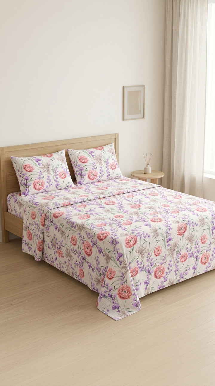 Crystal Cotton Double Bed Sheet HT110807