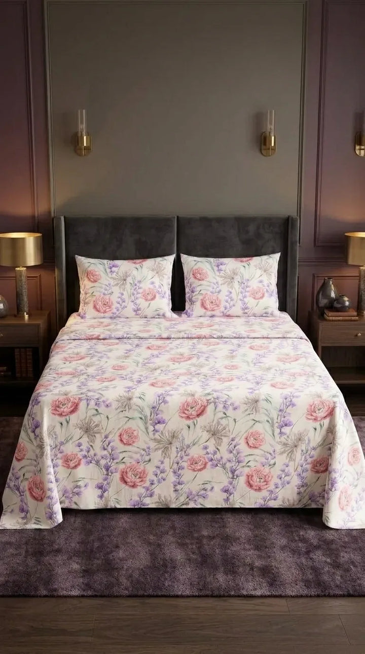 Stylo King Bed Sheet White HT115709