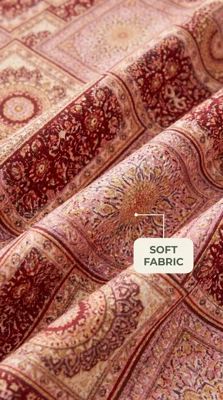 Stylo King Bed Sheet Maroon HT115805
