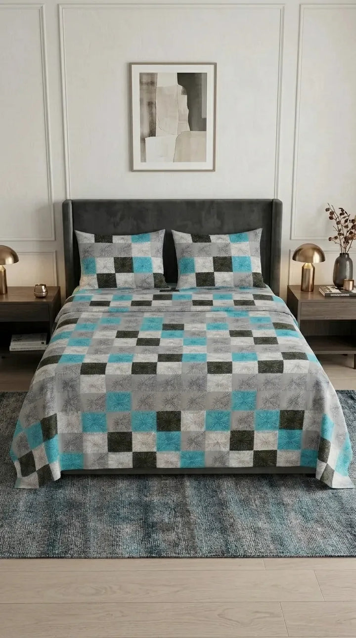 Stylo King Bed Sheet Ferozy HT116017