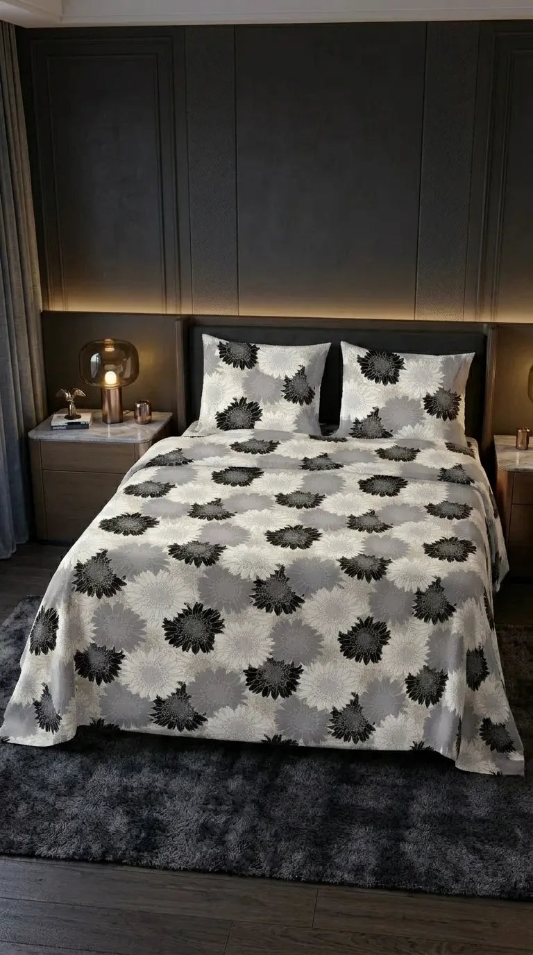 Stylo King Bed Sheet Grey HT116107