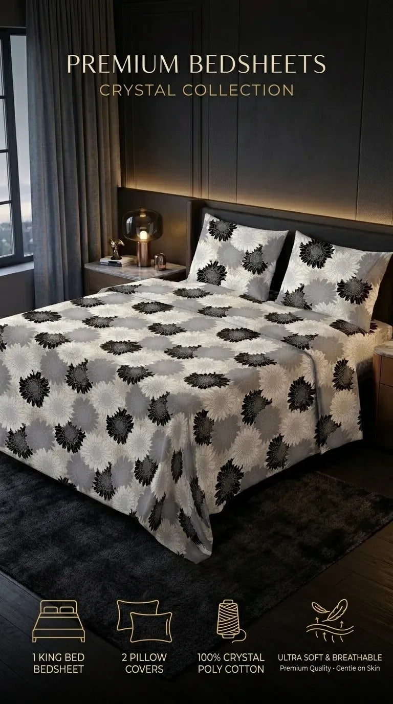 Stylo King Bed Sheet Grey HT116107