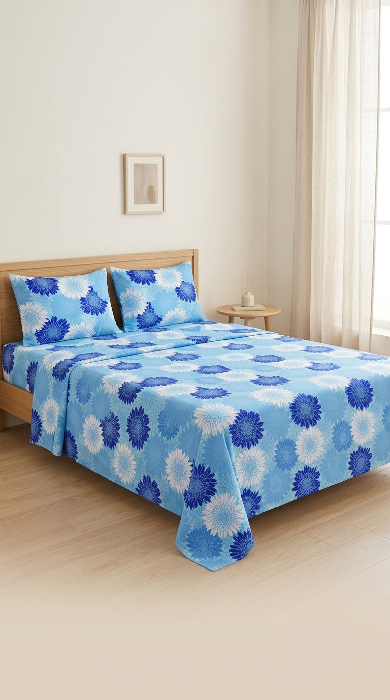 Crystal Cotton Double Bed Sheet HT110807