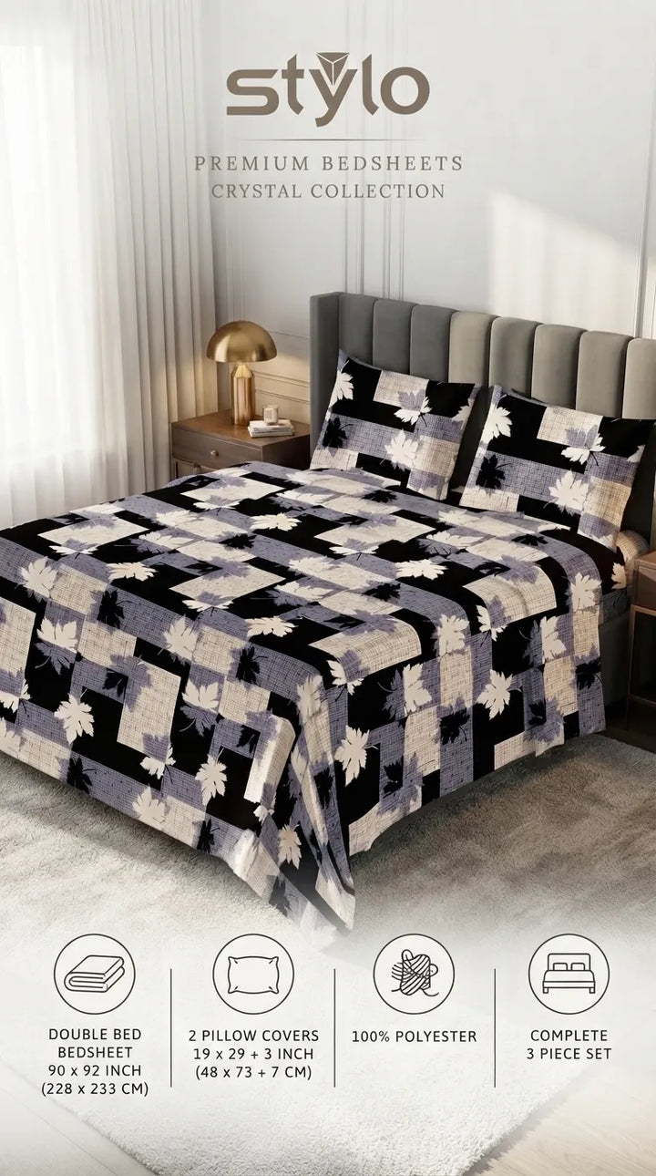 Stylo King Bed Sheet Grey HT116407