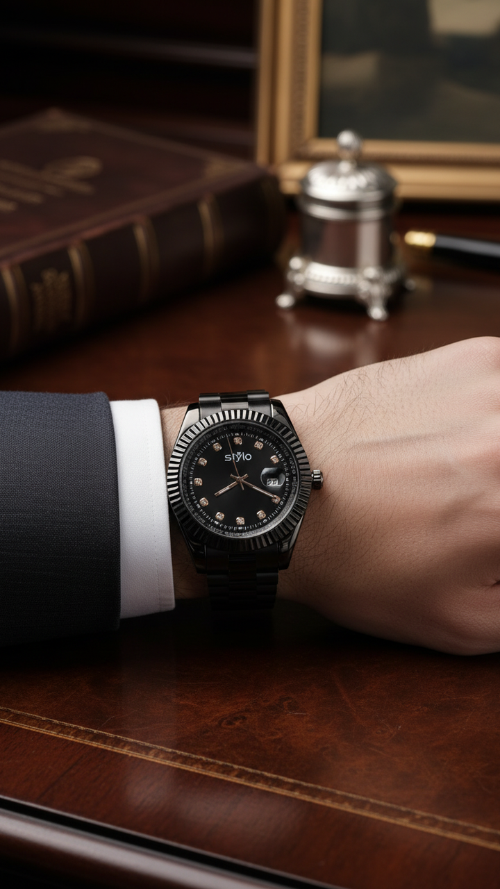 BLACK GENTS WATCH J33917