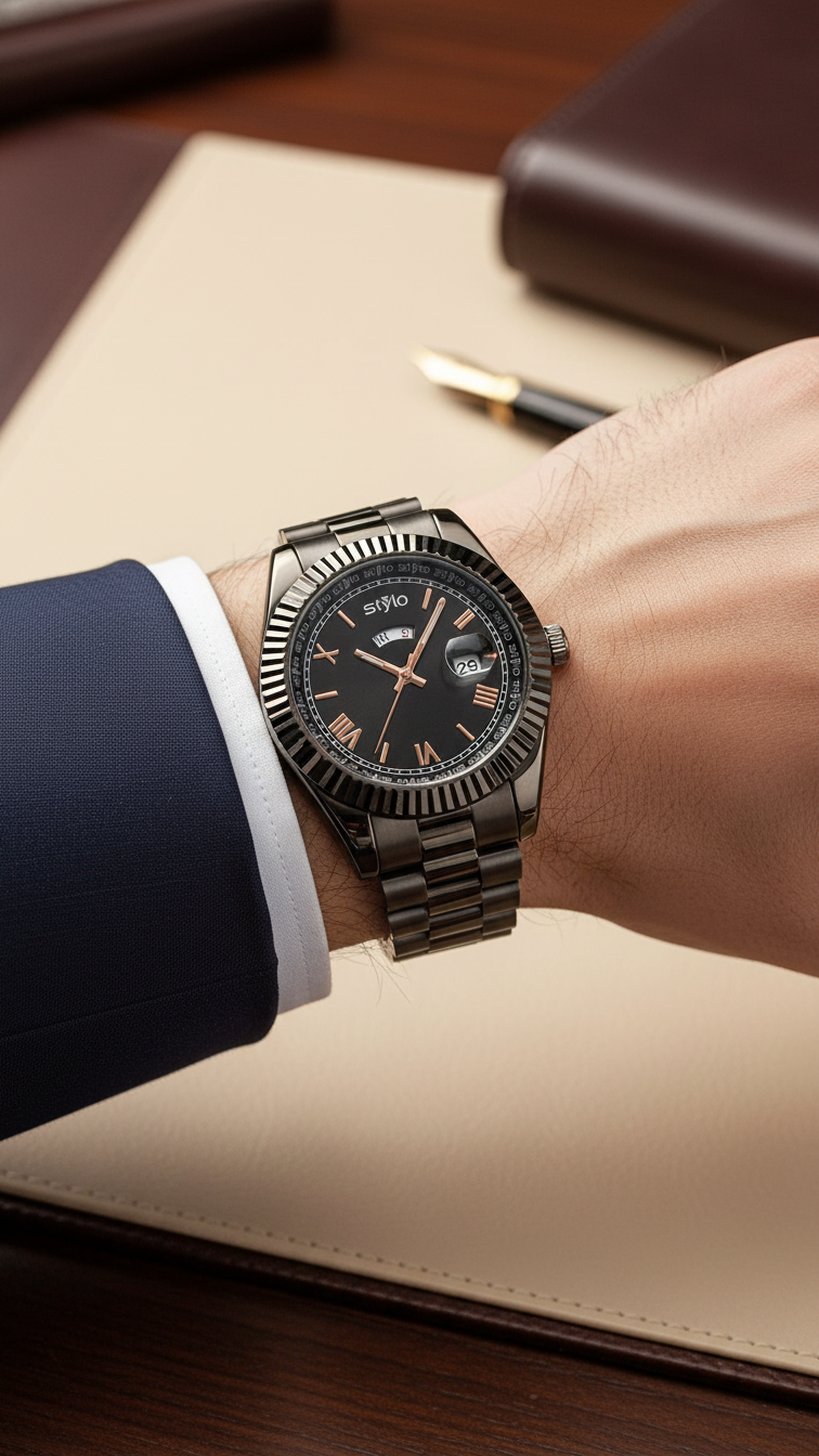 BLACK GENTS WATCH J33922