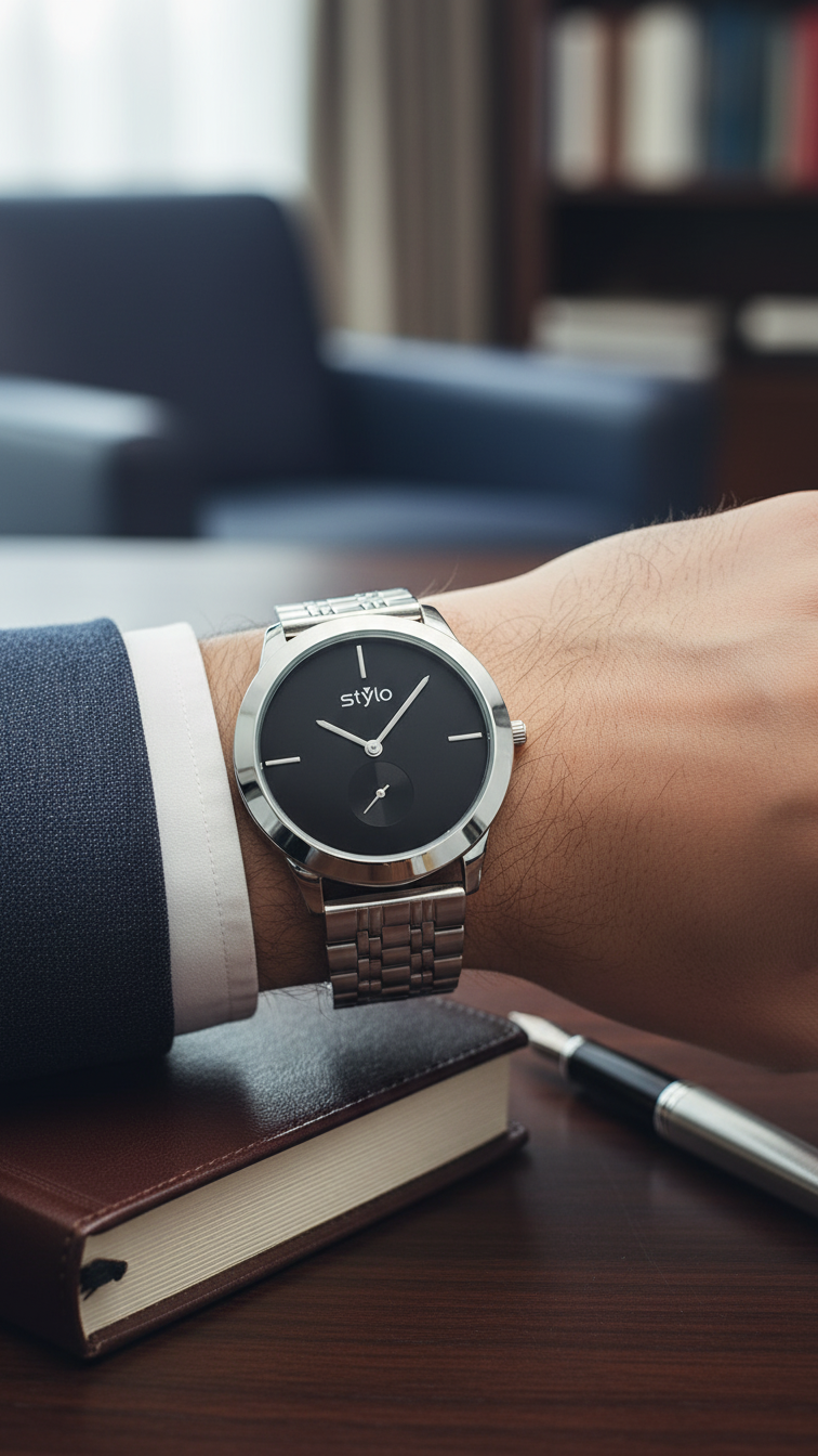 SILVER GENTS WATCH J33925