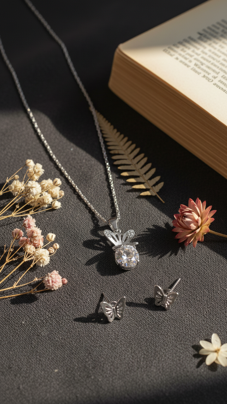 SILVER PENDANT SET J42967