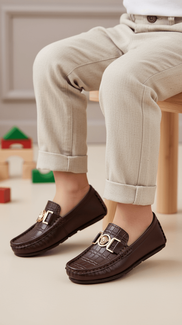 Boys Maroon Formal Shoes KD0856