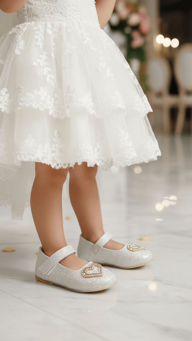 Girls Golden Fancy Pumps KD0904