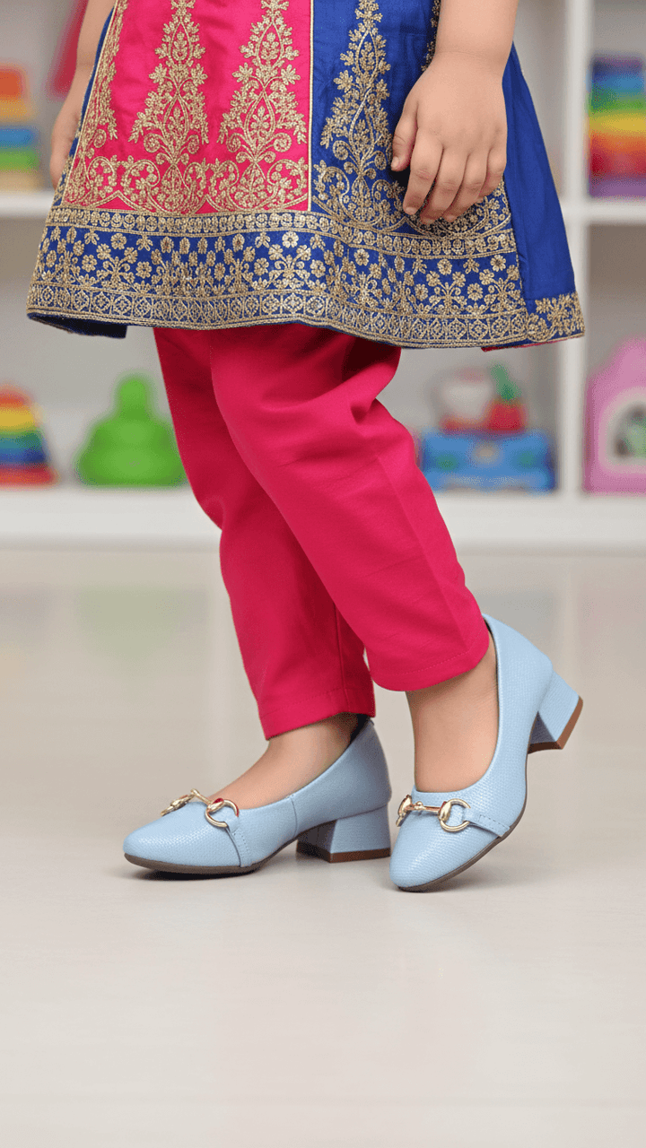 Girls Blue Formal Pumps KD0921
