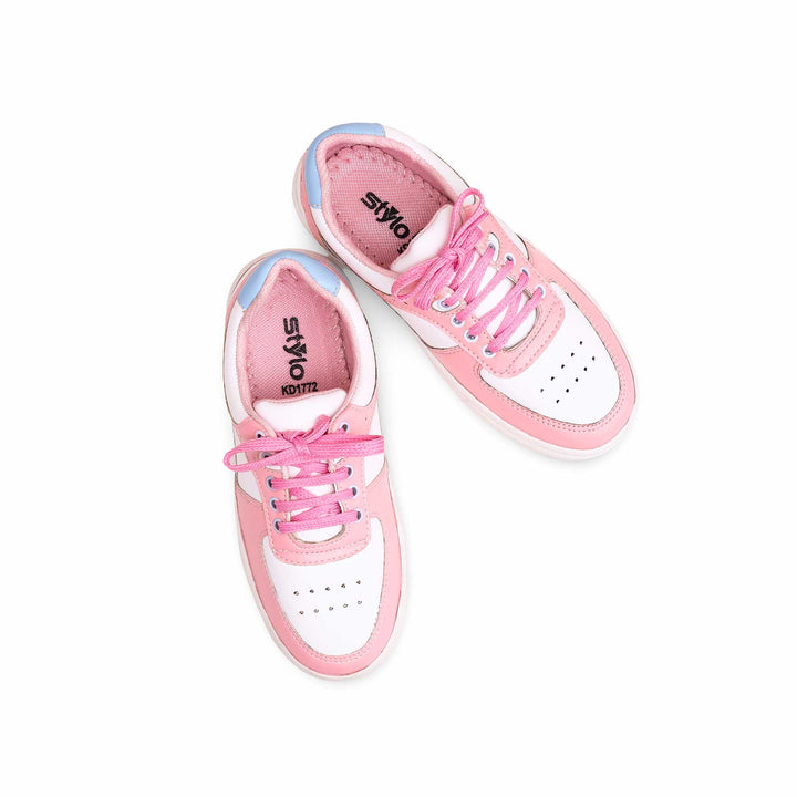 Girls Pink Casual Jogger KD1772