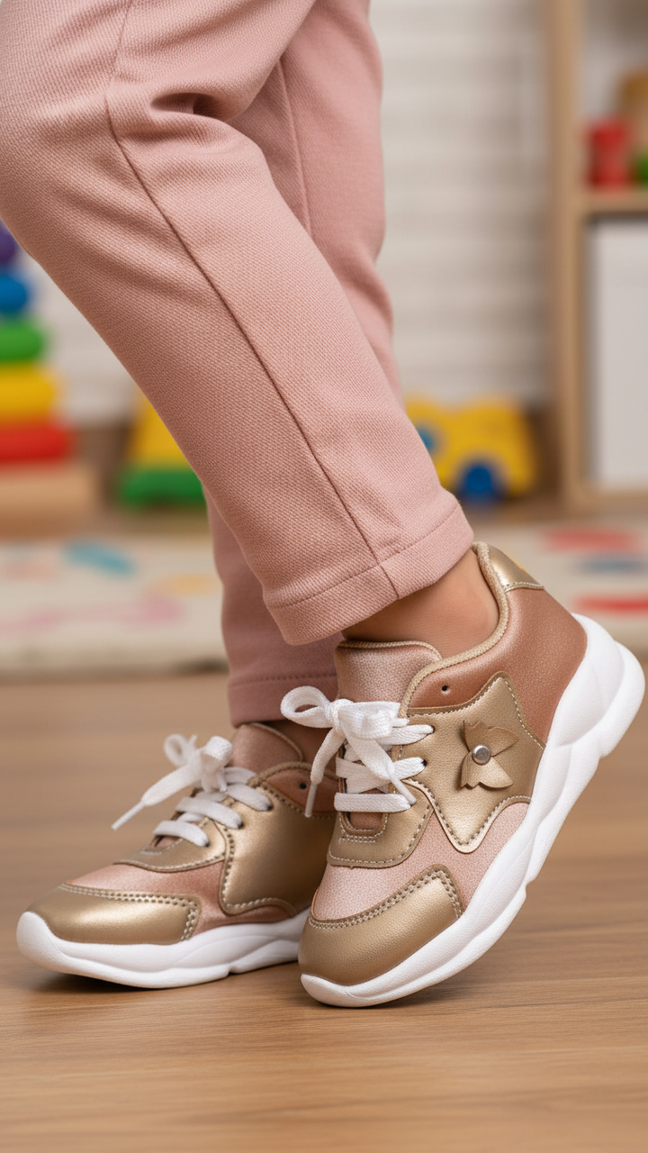 Girls Beige Casual Jogger KD1834