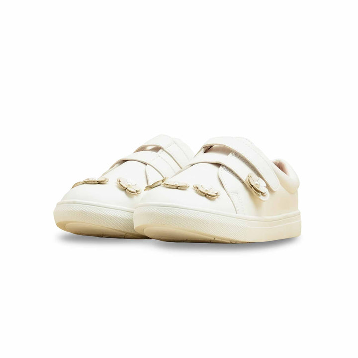 Girls White Casual Jogger KD1925