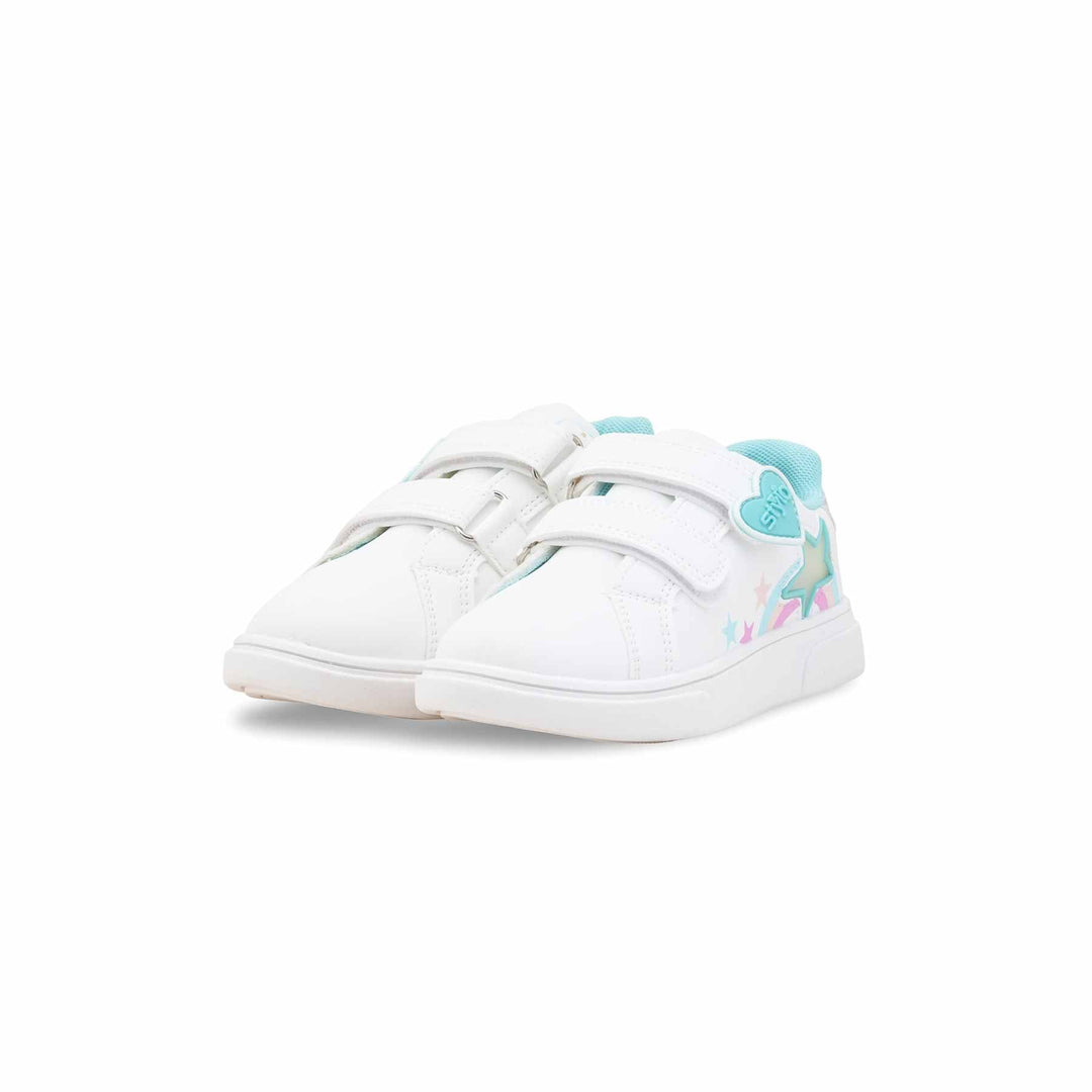 Girls White Casual Jogger KD1932