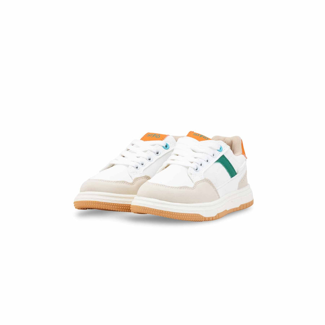 Girls White Casual Jogger KD1936