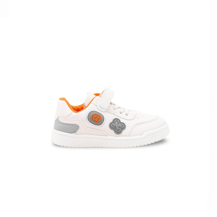 Girls White Casual Jogger KD1978
