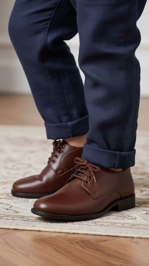 Boys Brown Formal Shoes KD2213