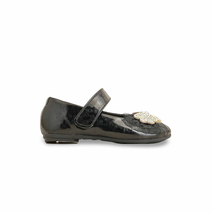 Girls Black Formal Pumps KD2258
