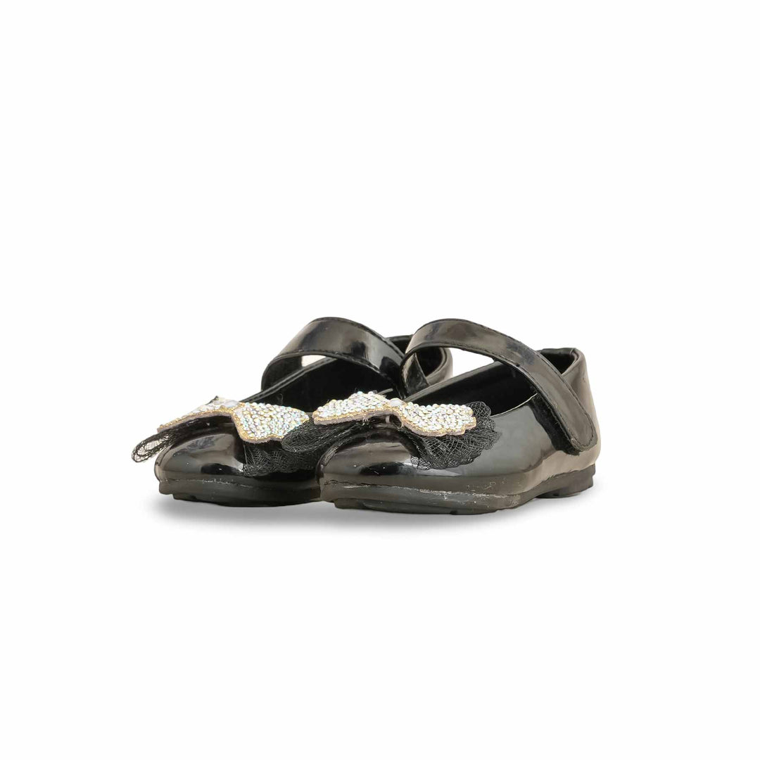 Girls Black Formal Pumps KD2258