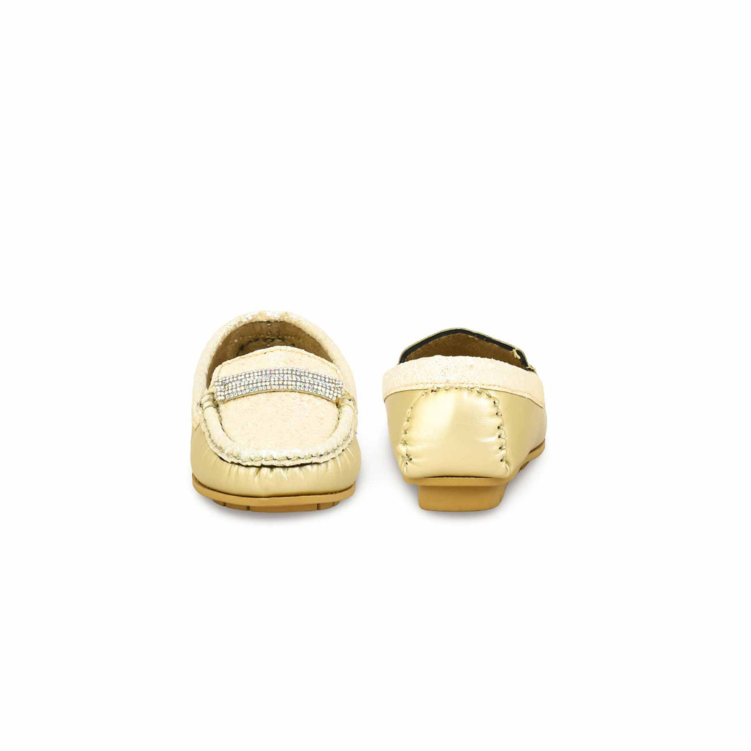 Girls Golden Formal Moccasin KD2354