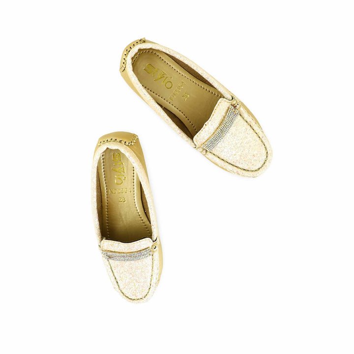 Girls Golden Formal Moccasin KD2354