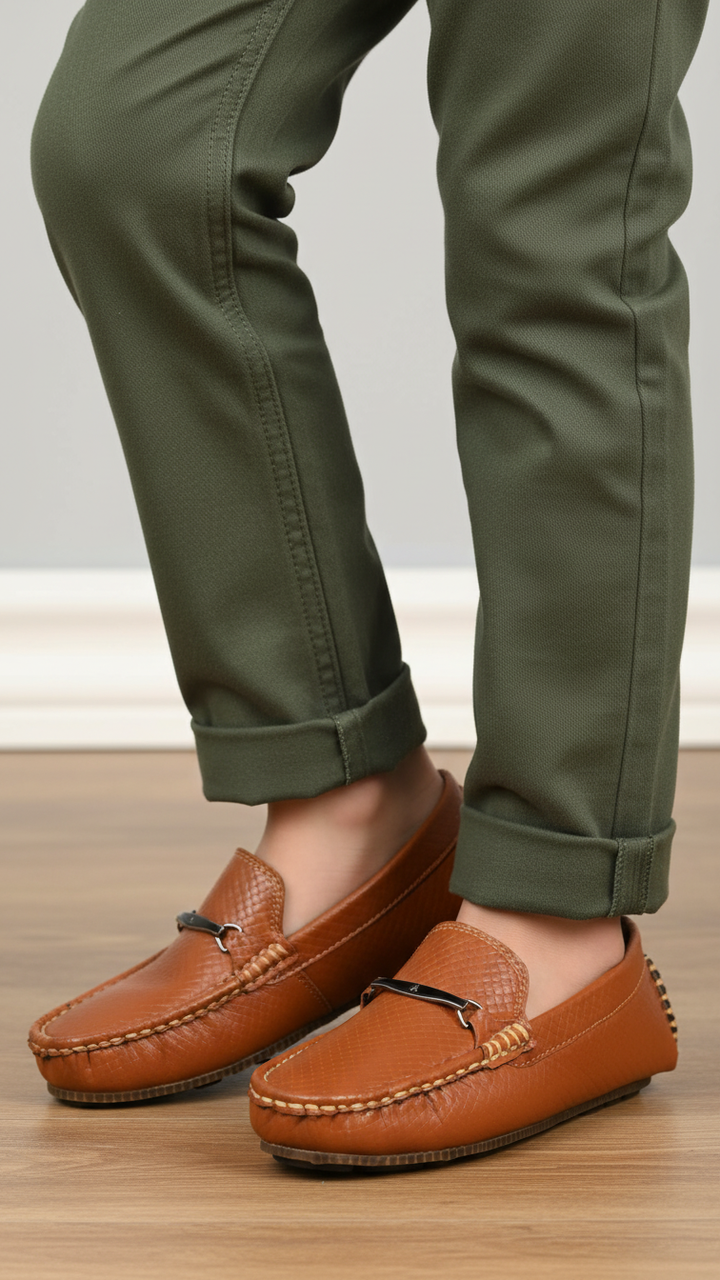 Boys Mustard Formal Moccasin KD2361