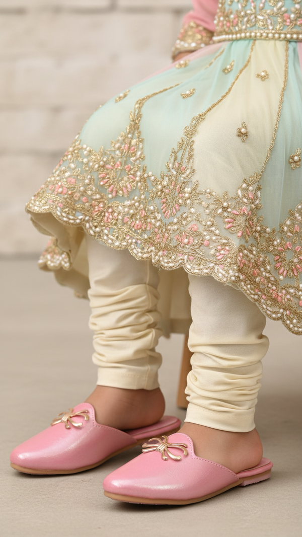 Girls Pink Fancy Pumps KD2364