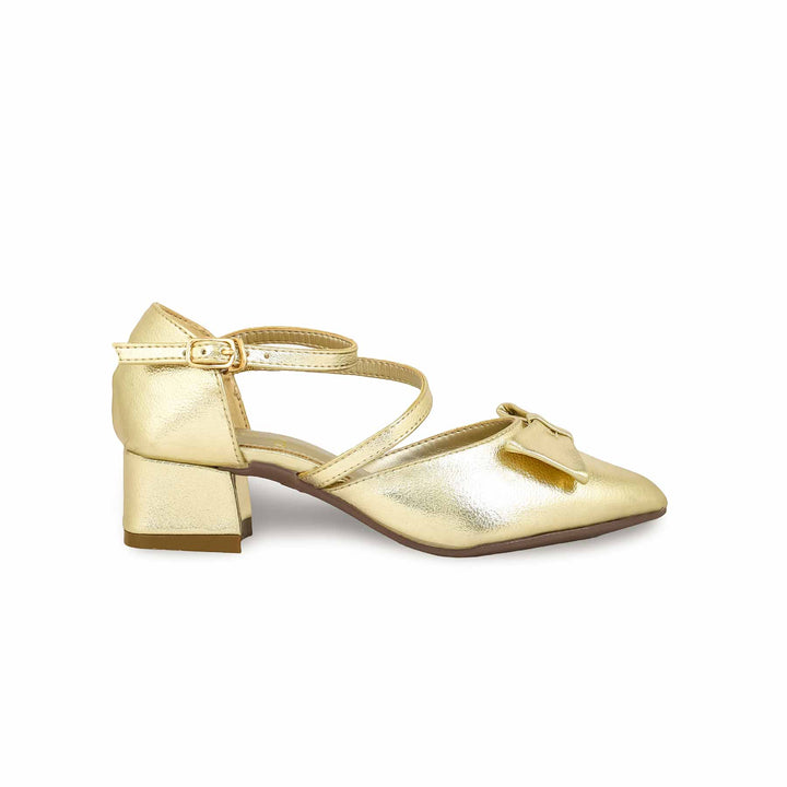 Girls Golden Formal Pumps KD2413