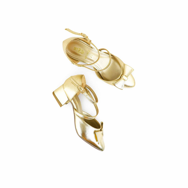 Girls Golden Formal Pumps KD2413