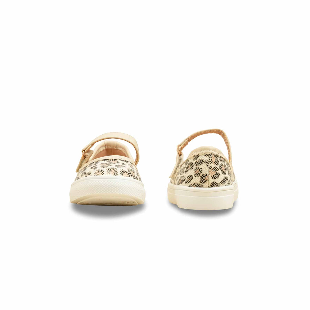 Girls Beige Casual Jogger KD2460