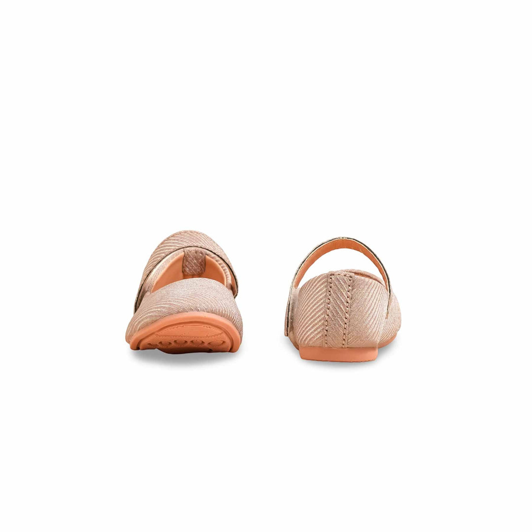 Girls Peach Fancy Pumps KD2472