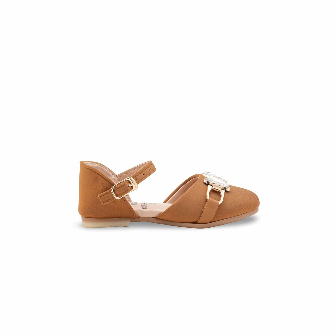 Girls Beige Formal Pumps KD2476