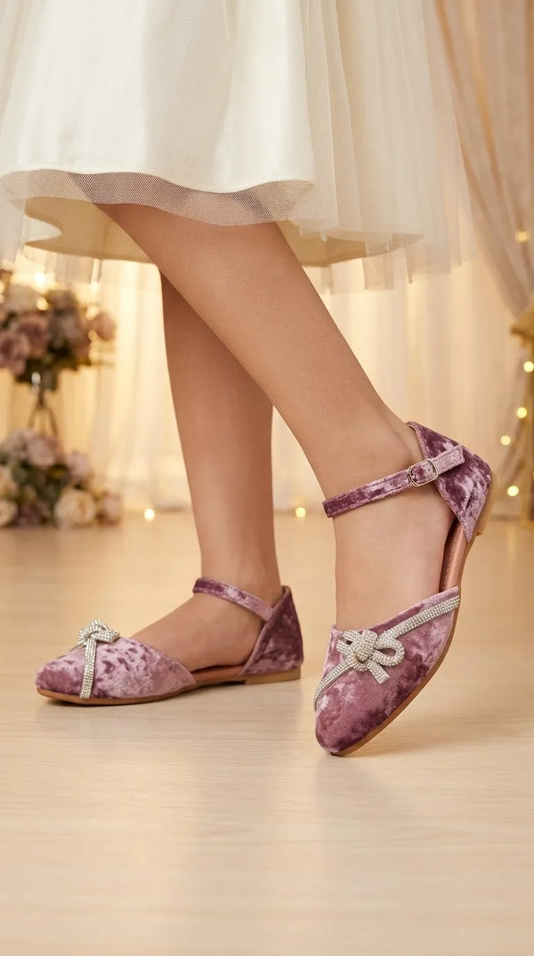 Girls Purple Fancy Pumps KD2479