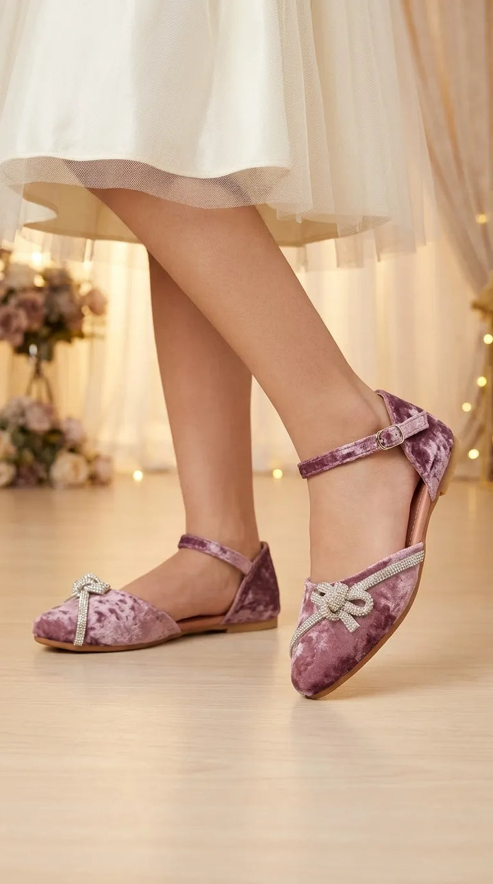 Girls Purple Fancy Pumps KD2479