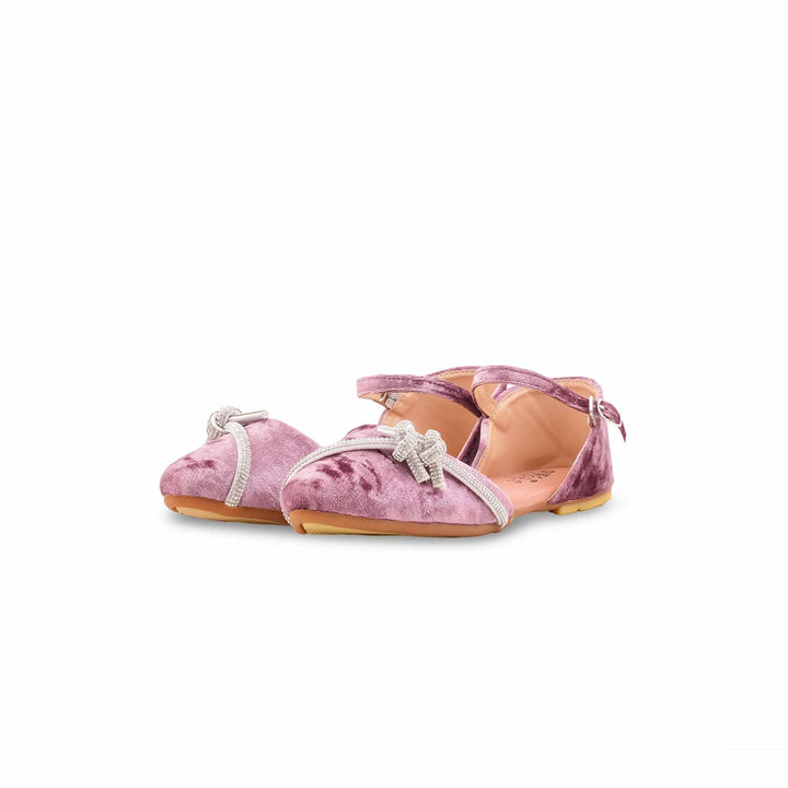 Girls Purple Fancy Pumps KD2479