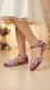 Girls Purple Fancy Pumps KD2479