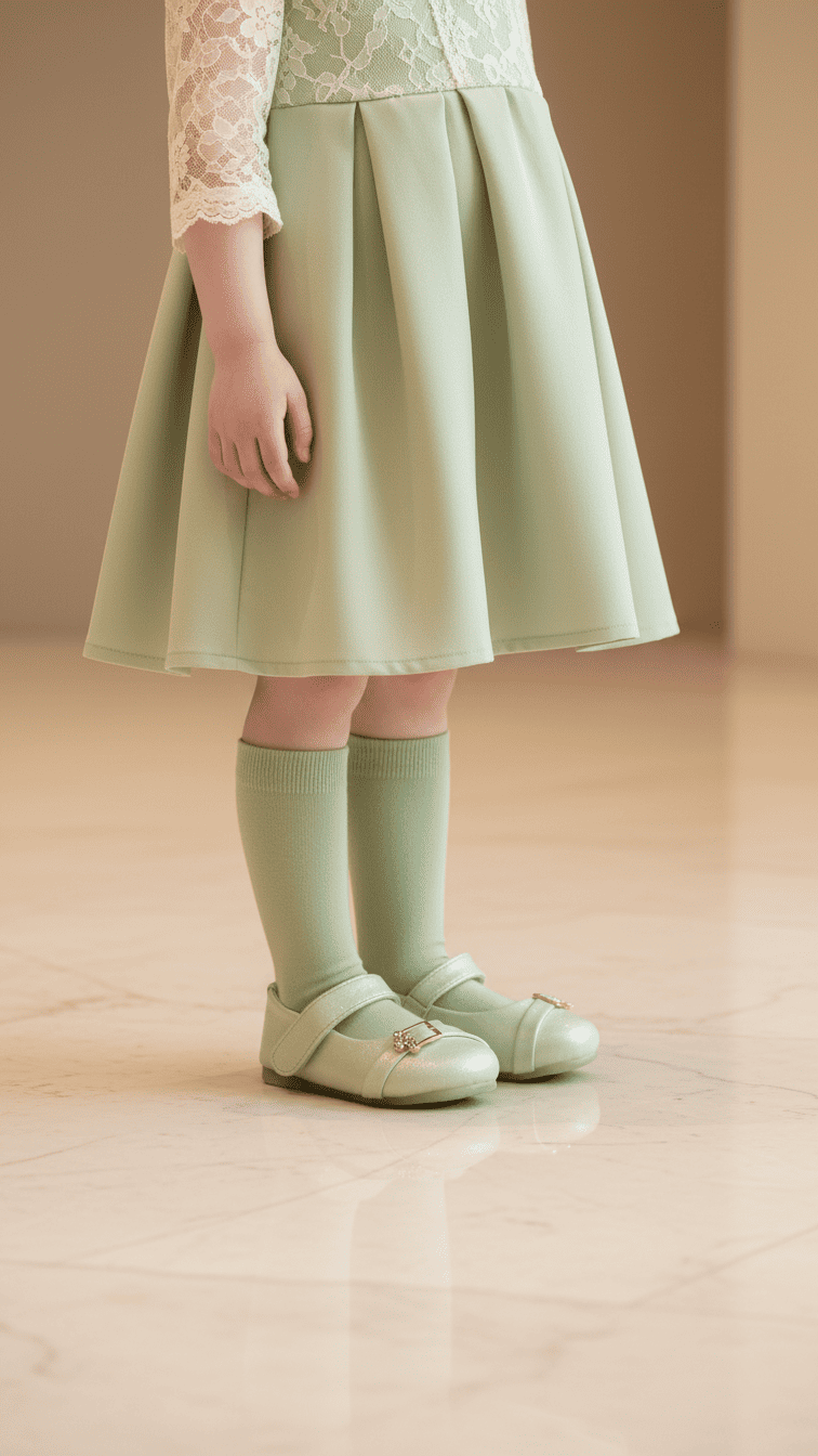 Girls PISTAGREEN Formal Pumps KD2484